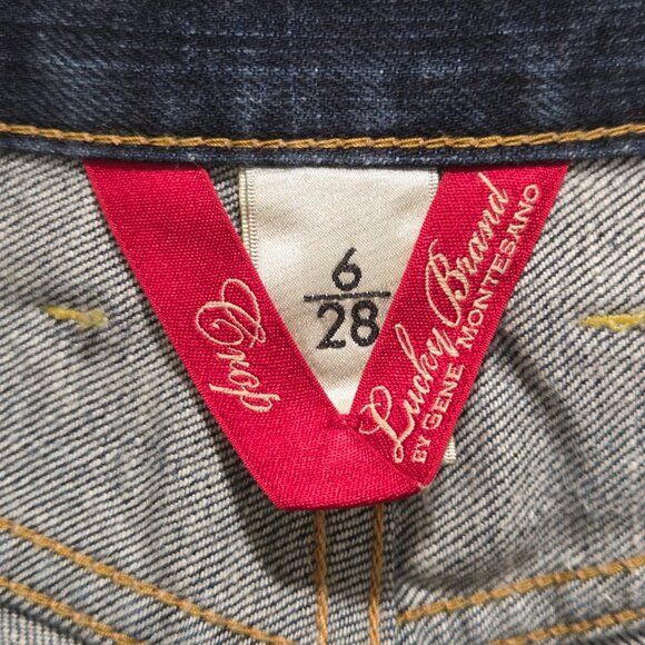 Lucky Brand Vintage Womens 6/28 Cropped Light Distressed Denim Jeans - Picture 8 of 11